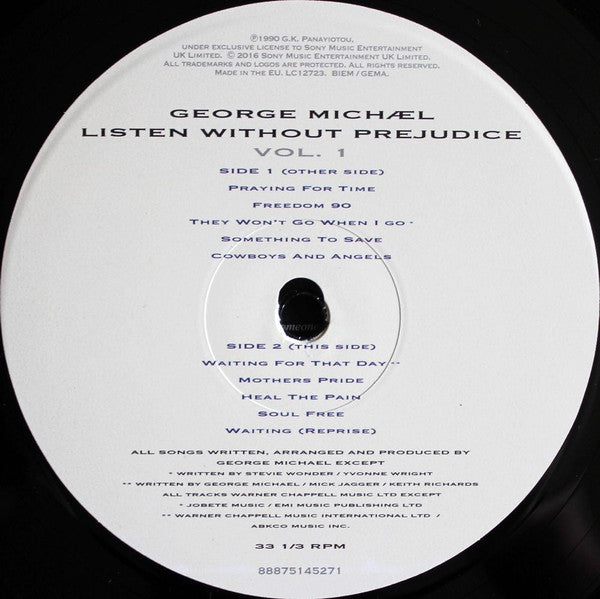 George Michael - Listen Without Prejudice Vol. 1 | Mint (M) Mint (M)-