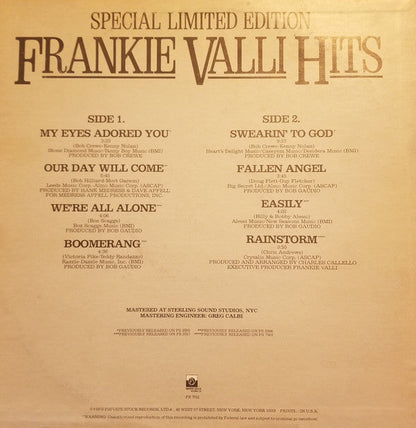 Frankie Valli Hits | Mint (M) Mint (M)-