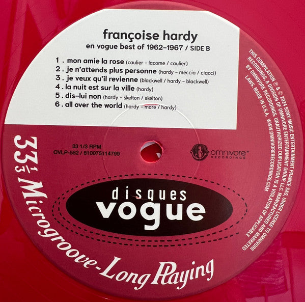 Françoise Hardy - Françoise Hardy En Vogue Best Of 1962-1967 (2025 RSD 2xVINYL) | Mint (M) Mint (M)-