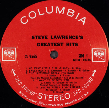 Steve Lawrence's Greatest Hits | Mint (M) Near Mint (NM)-