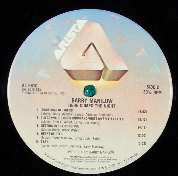 Barry Manilow - Here Comes The Night *SEALED* | Mint (M) Near Mint (NM)-