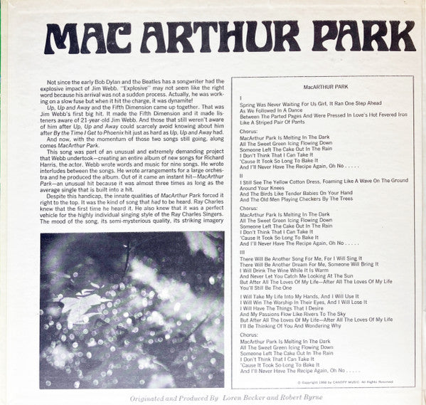 The Ray Charles Singers - MacArthur Park | Mint (M) Mint (M)-