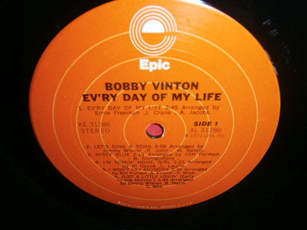 Bobby Vinton - Ev'ry Day Of My Life | Mint (M) Mint (M)-