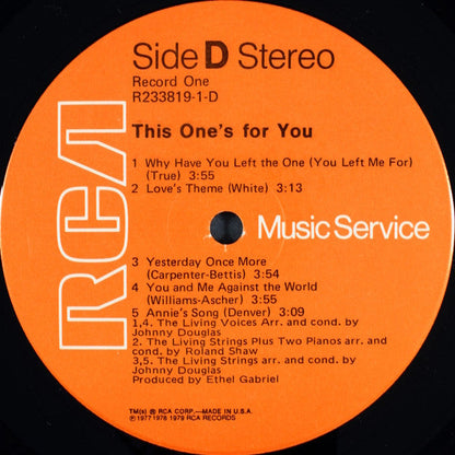 Living Strings - This One's For You *SEALED/CLUB* | Mint (M) Near Mint (NM)-