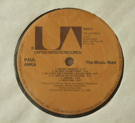 Paul Anka - The Music Man (VINYL) | Mint (M) Near Mint (NM)-