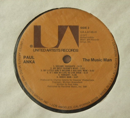 Paul Anka - The Music Man (VINYL) | Mint (M) Near Mint (NM)-