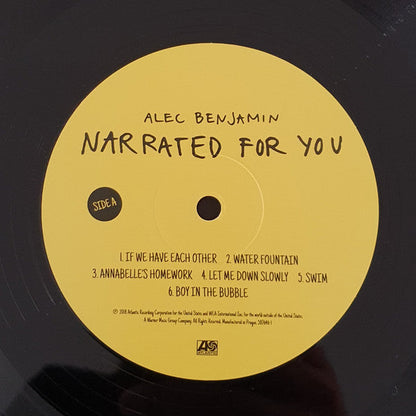Alec Benjamin - Narrated For You | Mint (M) Mint (M)-