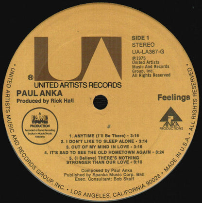 Paul Anka - Feelings (VINYL) | Mint (M) Near Mint (NM)-