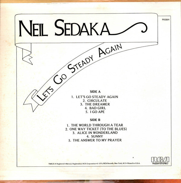 Neil Sedaka - Let's Go Steady Again *SEALED* | Mint (M) Near Mint (NM)-