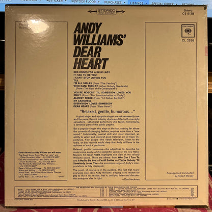 Andy Williams - Andy Williams' Dear Heart | Mint (M) Near Mint (NM)-