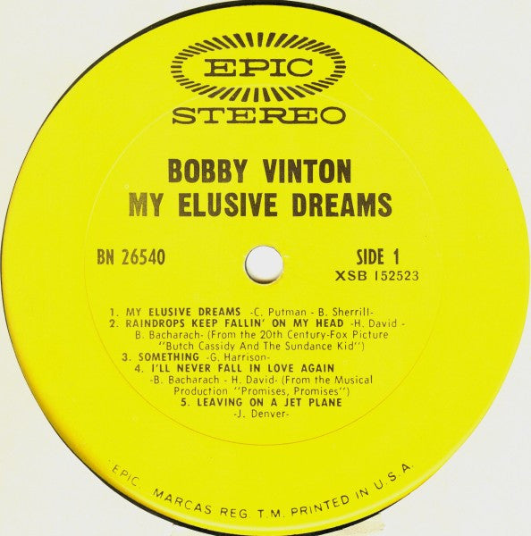 Bobby Vinton - My Elusive Dreams | Mint (M) Mint (M)-