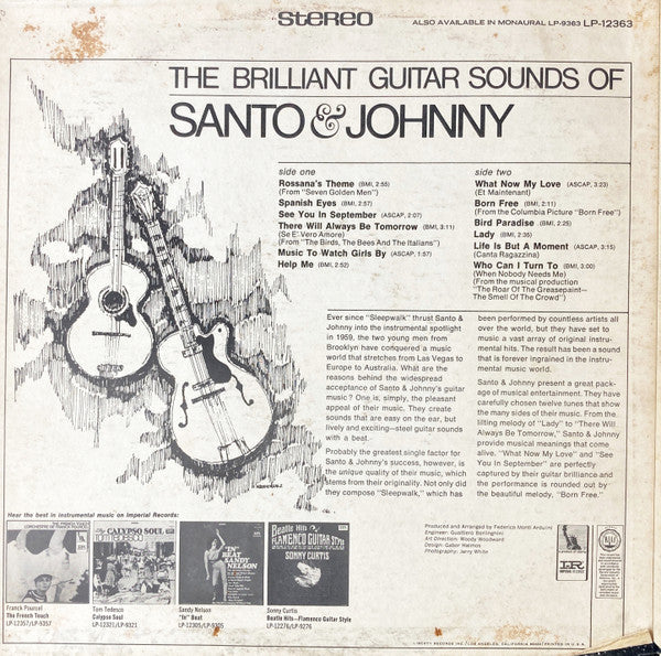 The Brilliant Guitar Sounds Of Santo & Johnny | Mint (M) Mint (M)-