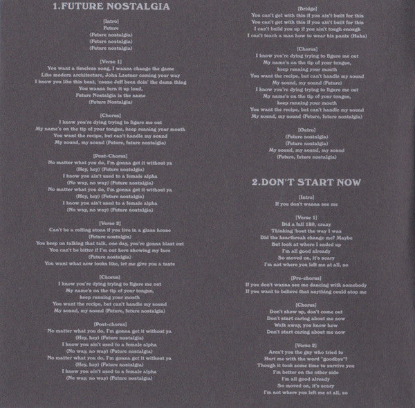 Dua Lipa - Future Nostalgia (DIGIPACK CD) | Mint (M) Mint (M)-