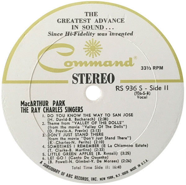 The Ray Charles Singers - MacArthur Park | Mint (M) Mint (M)-