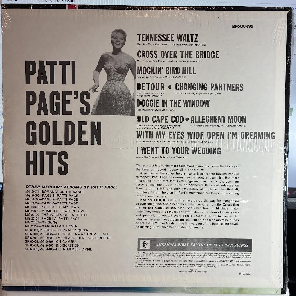 Patti Page - Golden Hits (VINYL) | Mint (M)-