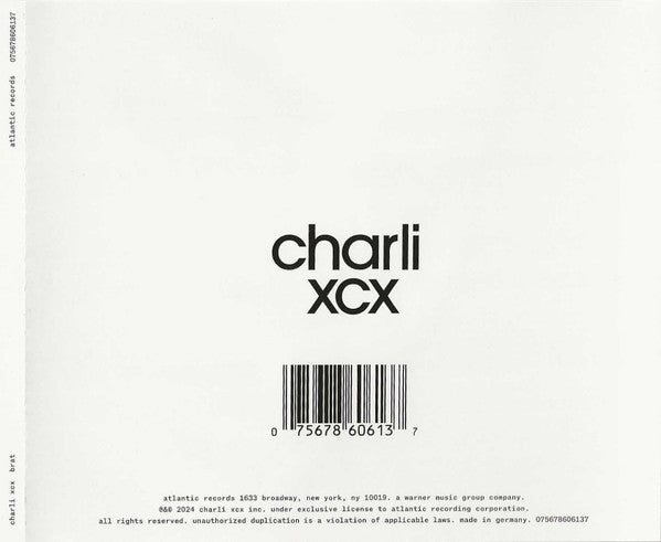 Charli XCX - Brat And It's The Same But There's Three More Songs So It's Not (CD) | Mint (M) Mint (M)-