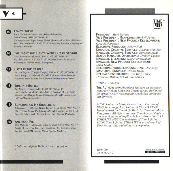 AM Gold - #1 Hits Of The '70s: '70-'74 *CD* | Mint (M) Mint (M)-