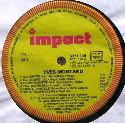 Yves Montand - Yves Montand *FRANCE* | Excellent (EX) Near Mint (NM)--