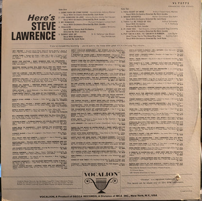 Steve Lawrence (2) - Here's Steve Lawrence | Excellent (EX) Excellent (EX)--