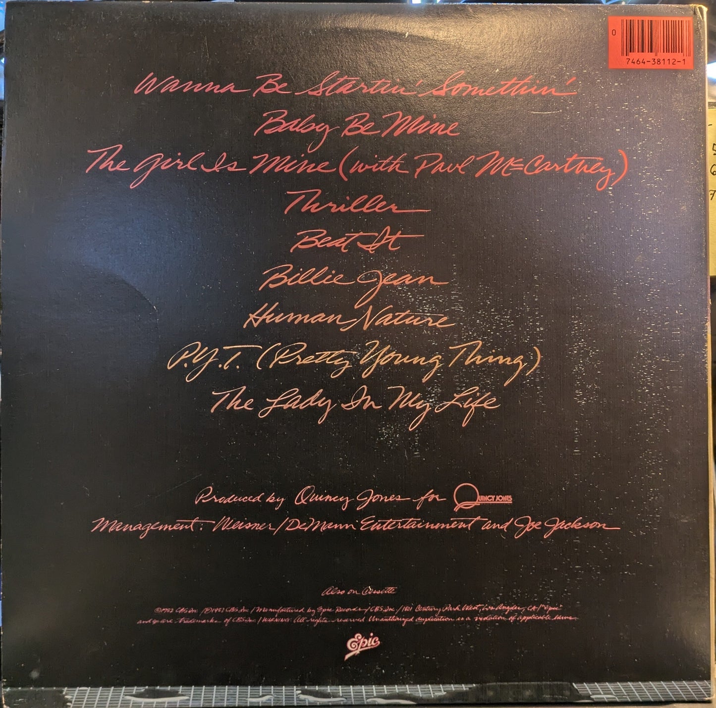 Michael Jackson - Thriller (VINYL) | Near Mint (NM) Near Mint (NM)-
