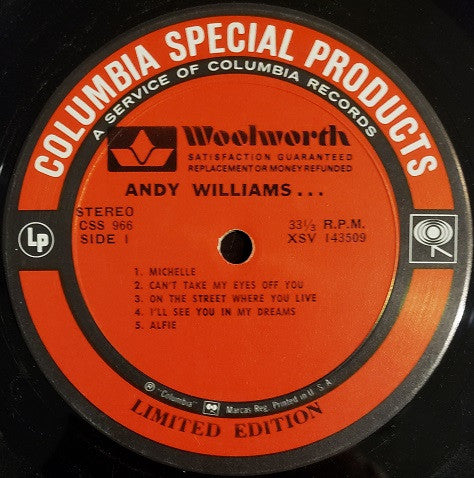 Andy Williams - Andy... & Company *SANTA MARIA* | Near Mint (NM) Excellent (EX)-