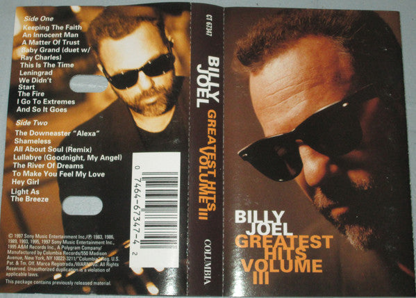 Billy Joel - Greatest Hits Collection Volume III *CASSETTE* |-