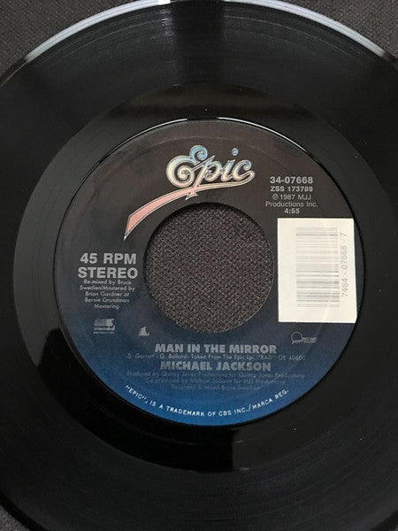 Man In The Mirror (7") | Near Mint (NM) Near Mint (NM)--