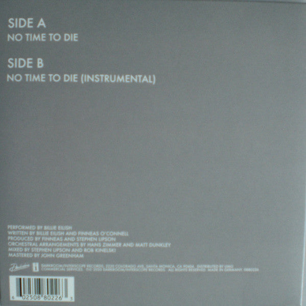 Billie Eilish - No Time To Die (7") | Near Mint (NM) Near Mint (NM)-