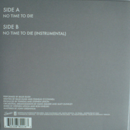 Billie Eilish - No Time To Die (7") | Near Mint (NM) Near Mint (NM)-