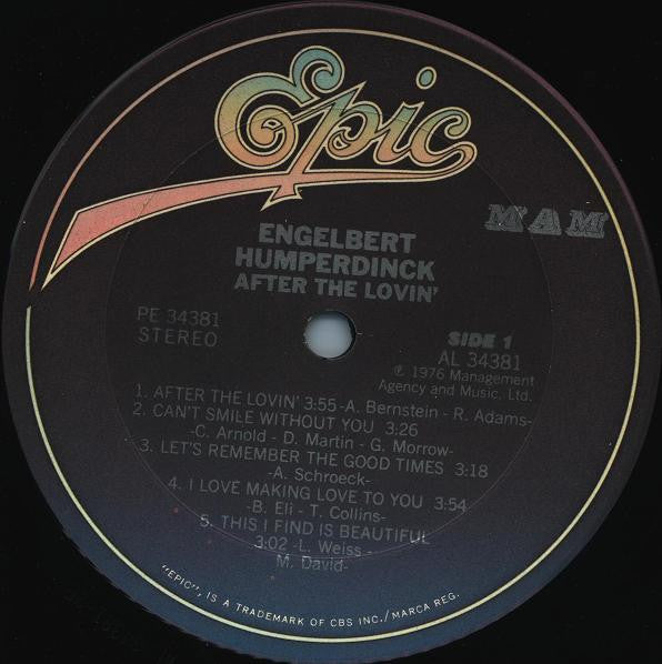 Engelbert Humperdinck - After The Lovin' | Near Mint (NM) Near Mint (NM)--