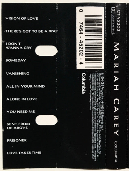 Mariah Carey - Mariah Carey *CASSETTE* | Near Mint (NM) Near Mint (NM)-