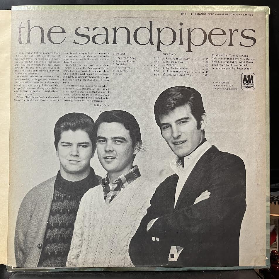 The Sandpipers - The Sandpipers (VINYL) | Near Mint (NM) Near Mint (NM)--