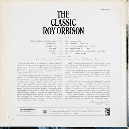 Roy Orbison - The Classic Roy Orbison *MGM* | Near Mint (NM) Excellent (EX)-