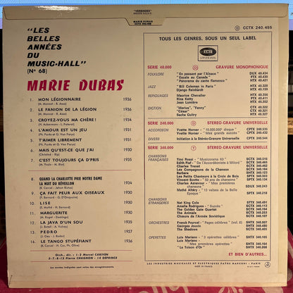 Marie Dubas - Les Belles Années Du Music-Hall N° 68 *FRANCE* | Near Mint (NM) Near Mint (NM)--