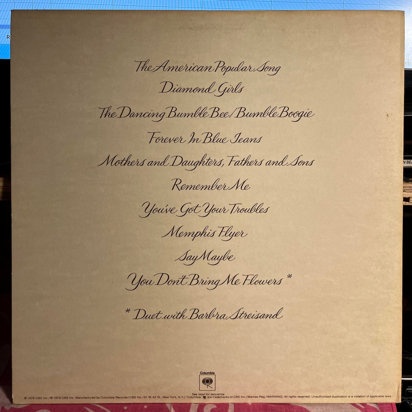 Neil Diamond - You Don't Bring Me Flowers *PITMAN* | Near Mint (NM) Excellent (EX)-
