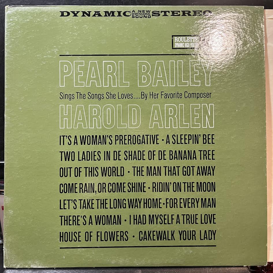 Pearl Bailey - Pearl Bailey Sings The Songs She Loves.... By Her Favorite Composer Harold Arlen (VINYL) | Near Mint (NM) Near Mint (NM)--