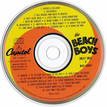 The Beach Boys - Smiley Smile / Wild Honey (CD) | Near Mint (NM or M-)--