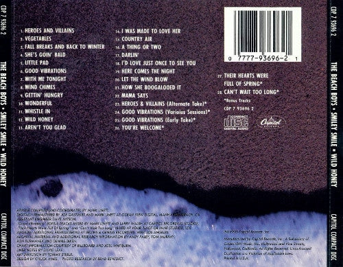 The Beach Boys - Smiley Smile / Wild Honey (CD) | Near Mint (NM or M-)--
