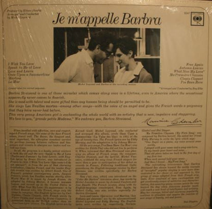 Barbra Streisand - Je M'appelle Barbra *REISSUE* | Near Mint (NM) Excellent (EX)-