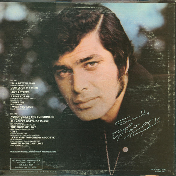 Engelbert Humperdinck - Engelbert Humperdinck *TERRE HAUTE* | Near Mint (NM) Near Mint (NM)--