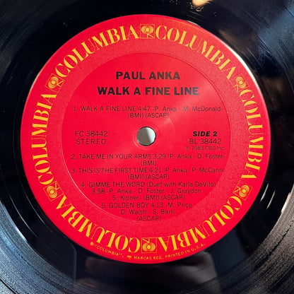 Paul Anka - Walk A Fine Line (LP) | Near Mint (NM) Near Mint (NM)--