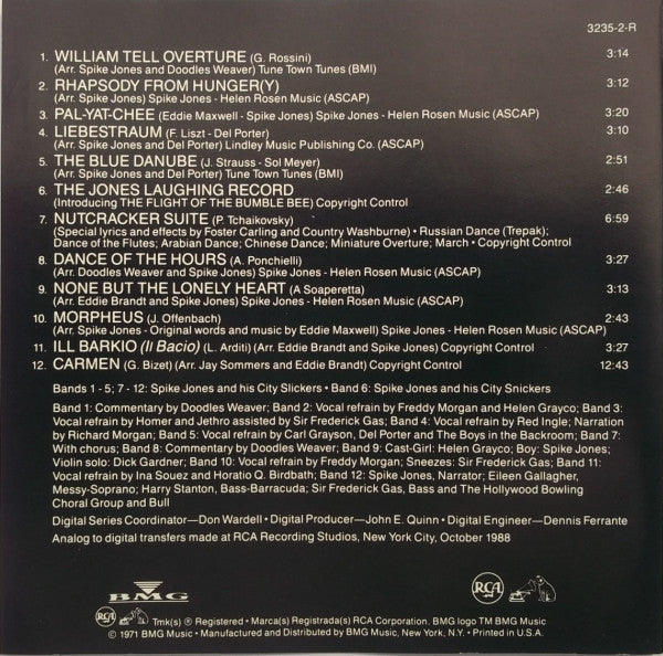 Spike Jones And His City Slickers - Spike Jones Is Murdering The Classics (cd) | Near Mint (NM) Near Mint- (NM-)-