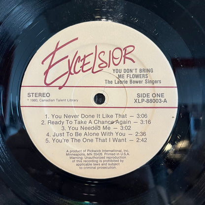Laurie Bower Singers - You Don't Bring Me Flowers | Near Mint (NM) Excellent (EX)--