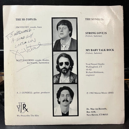 The Hi-Tops - My Baby Talk Rock / Strong Love Is (7" VINYL)*SIGNED* | Near Mint (NM or M-) Excellent (EX)--