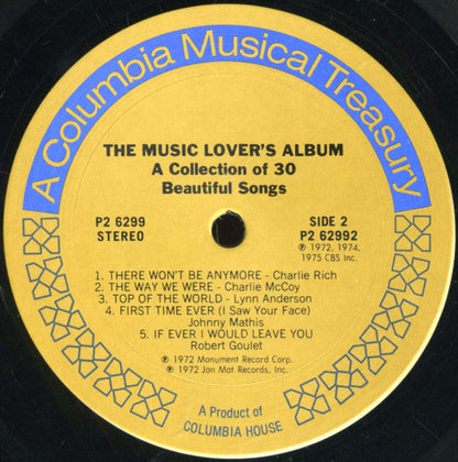 Various - The Music Lover's Album (A Collection Of 30 Beautiful Songs) | Near Mint (NM) Near Mint (NM)-