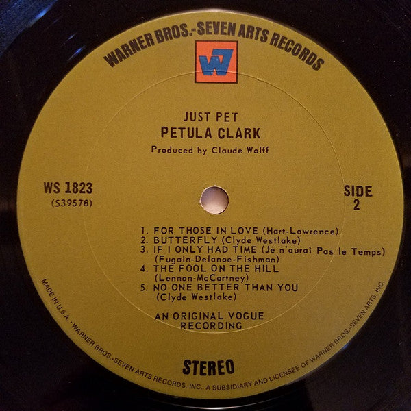 Petula Clark - Just Pet *STEREO-POSTER* | Near Mint (NM) Excellent (EX)--