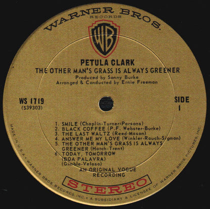 Petula Clark - The Other Man's Grass Is Always Greener *STEREO* | Near Mint (NM) Very Good Plus (VG+)-