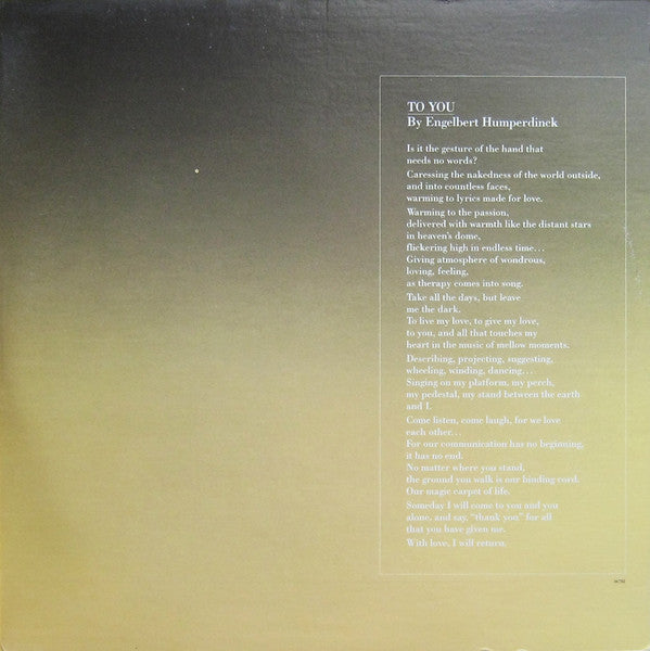 Engelbert Humperdinck - Live In Concert And All Of Me / A Double Album | Near Mint (NM) Near Mint (NM)--