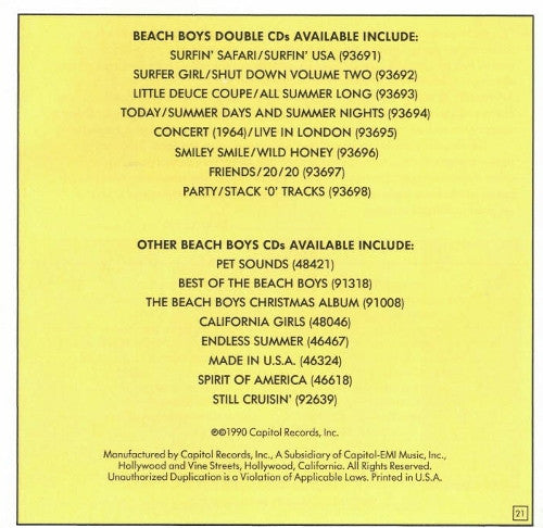 The Beach Boys - Smiley Smile / Wild Honey (CD) | Near Mint (NM or M-)--