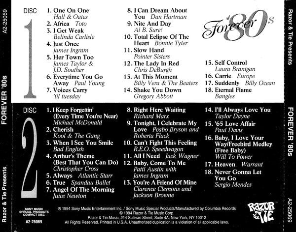 Forever '80s (2xCD) | Near Mint (NM) Near Mint (NM)-